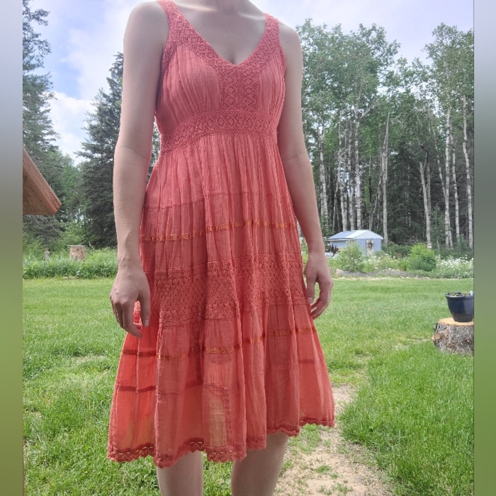 100% Cotton Flowy Boho Sun Dress